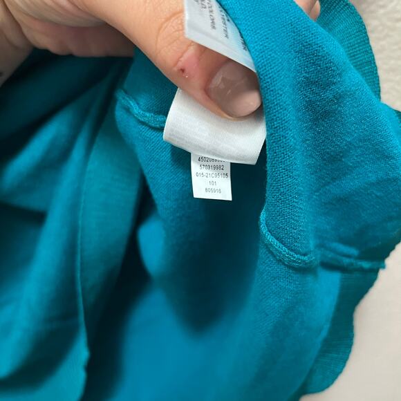 Chico's Cami Tank Top Blue Scoop Neck Stretch Pullover Tee Sz 2 Medium - Picture 7 of 7